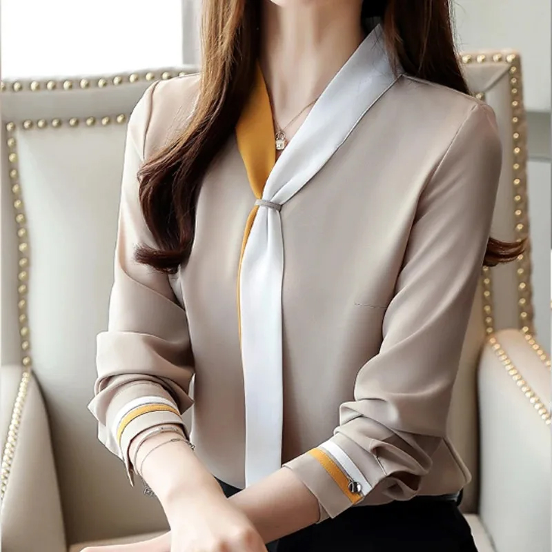 Осенняя офисная рубашка, винта – обзор и цена Silk Blouse